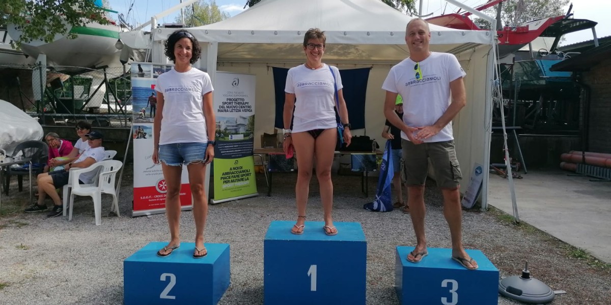 Paola, Federico e Francesca sul podio di Nuotiamo nell'oasi 2023 a Trieste