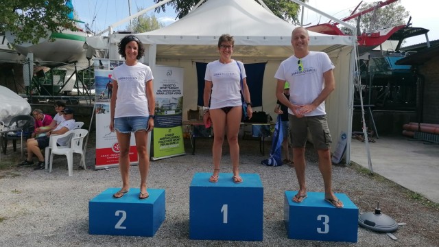 Paola, Federico e Francesca sul podio di Nuotiamo nell'oasi 2023 a Trieste